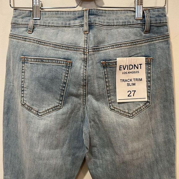 NWT EVIDNT Los Angeles Track Trim Slim Denim Jeans - Size 27 - Picture 4 of 5